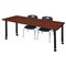 Regency Tables > Height Adjustable > Rectangular Mobile Table & Chair Sets, 60 W, 24 L, 23-34 H, Cherry MT6024CHAPCBK45BK - alternate 1